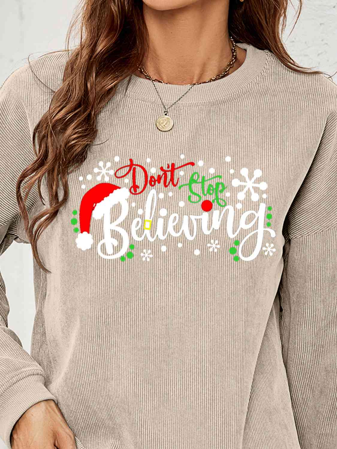 DON'T STOP BELIEVING Graphic Sweatshirt