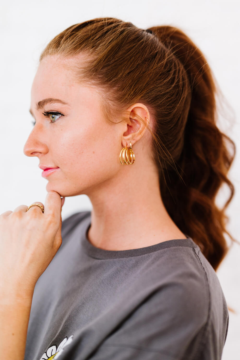 Three Is Better Than One C-Hoop Earrings - AllIn Computer