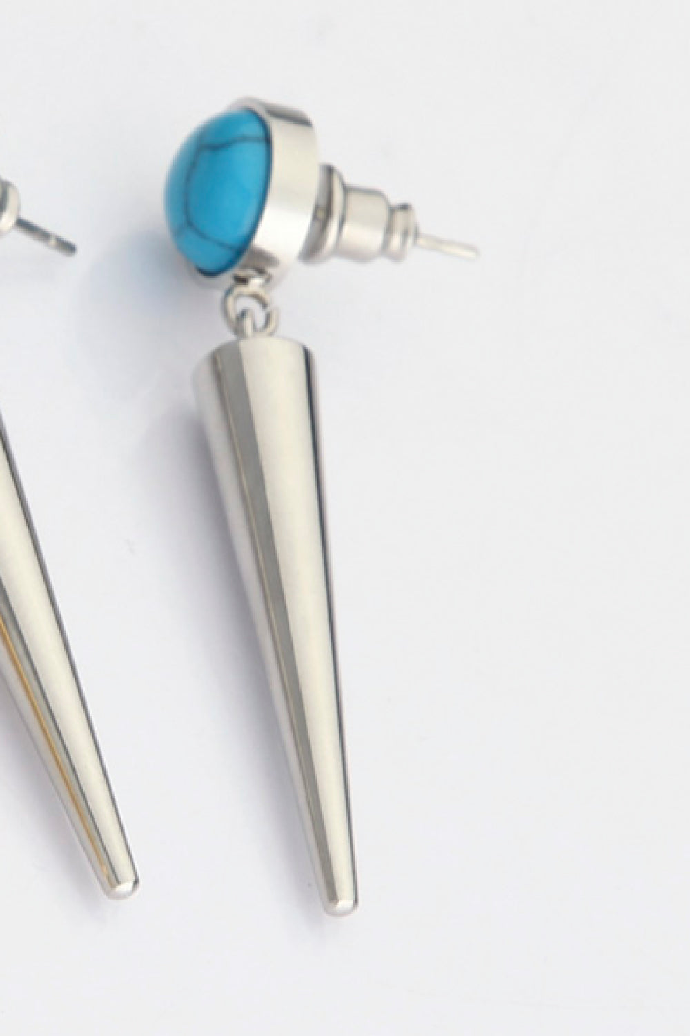 18K Stainless Steel Turquoise Drop Earrings - AllIn Computer