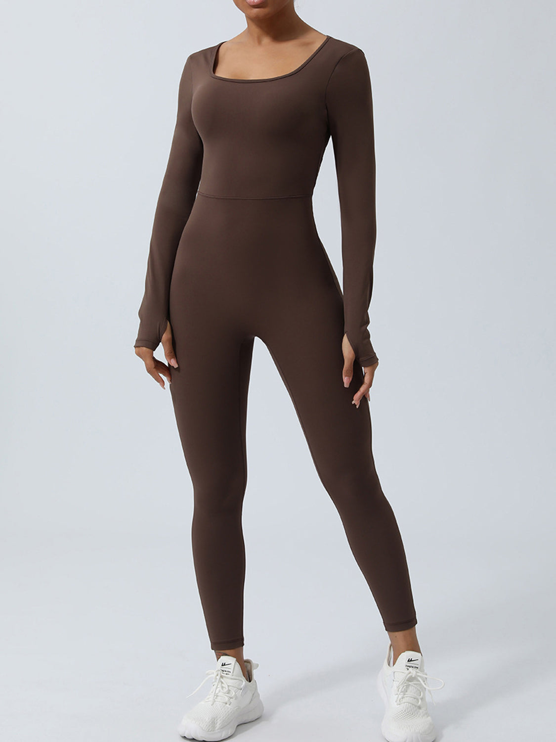 Twisted Backless Long Sleeve Jumpsuit - AllIn Computer