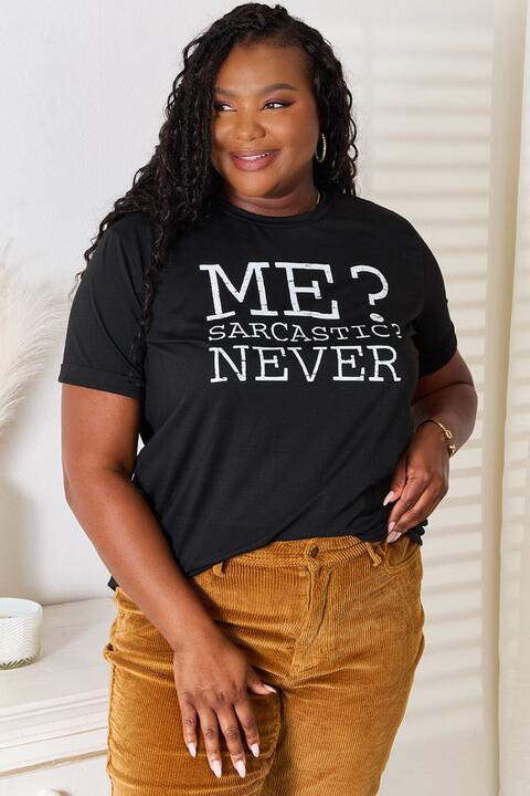 Simply Love Letter Graphic Round Neck T-Shirt - AllIn Computer