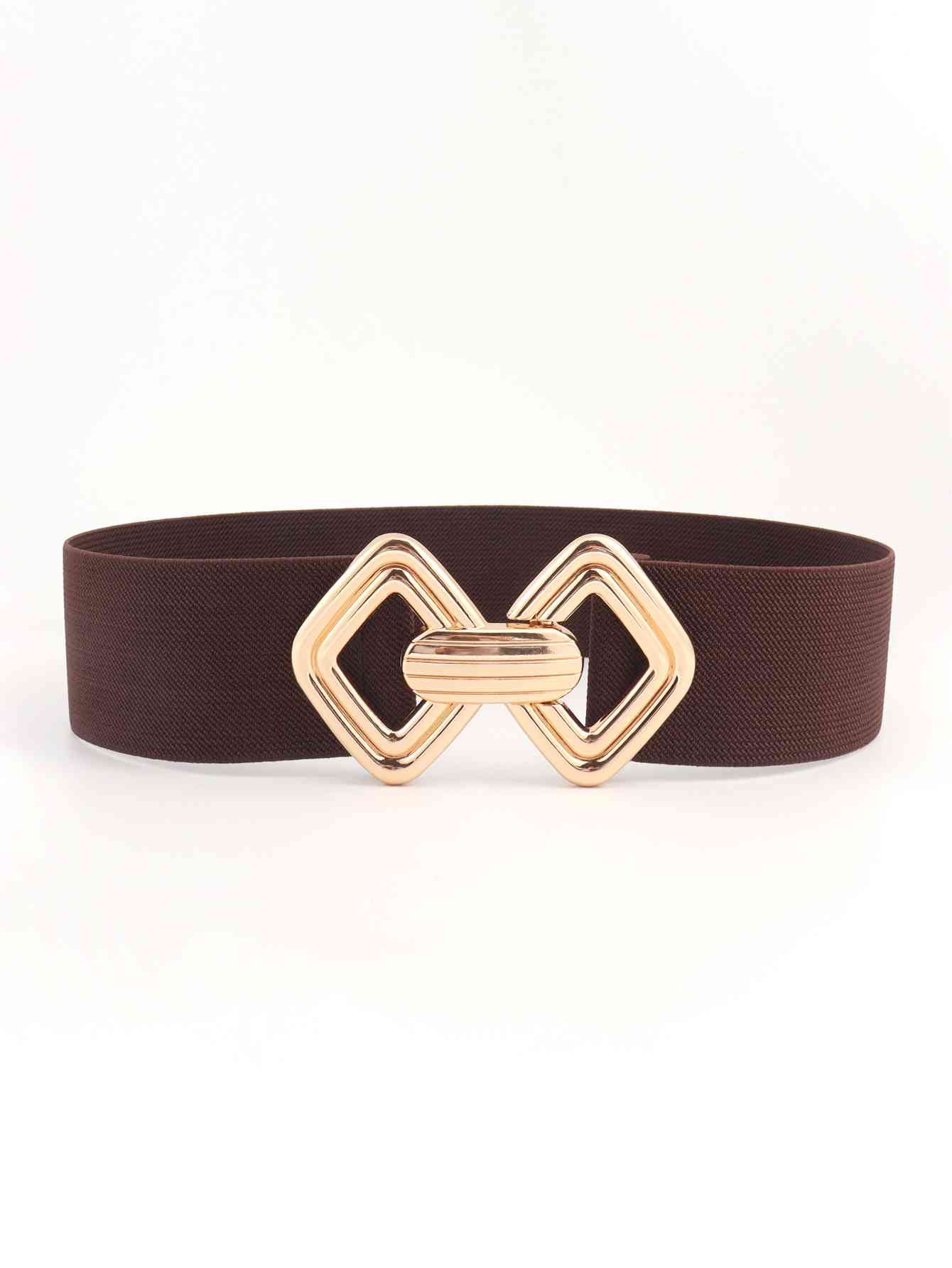 Geometric Buckle Elastic Wide Belt - AllIn Computer