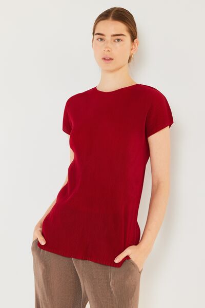 Marina West Swim Rib Pleated Cap Sleeve Top - AllIn Computer