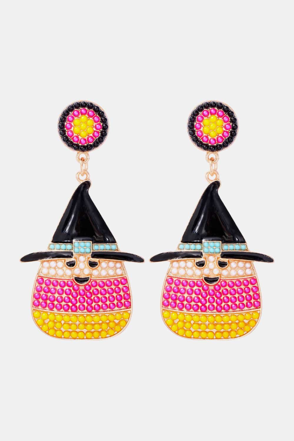 Witch's Hat Shape Synthetic Pearl Dangle Earrings - AllIn Computer