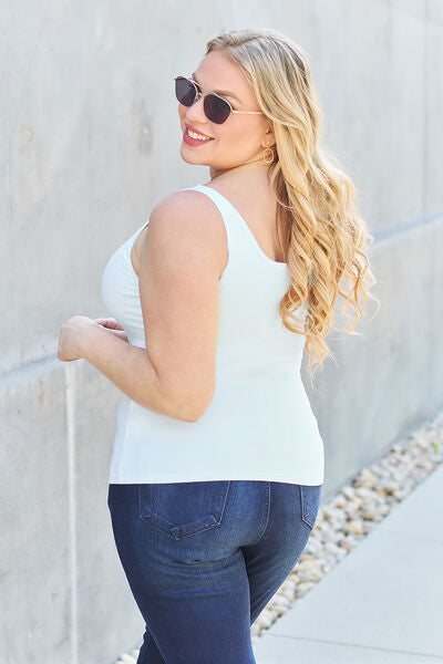 Basic Bae Full Size Square Neck Wide Strap Tank - AllIn Computer