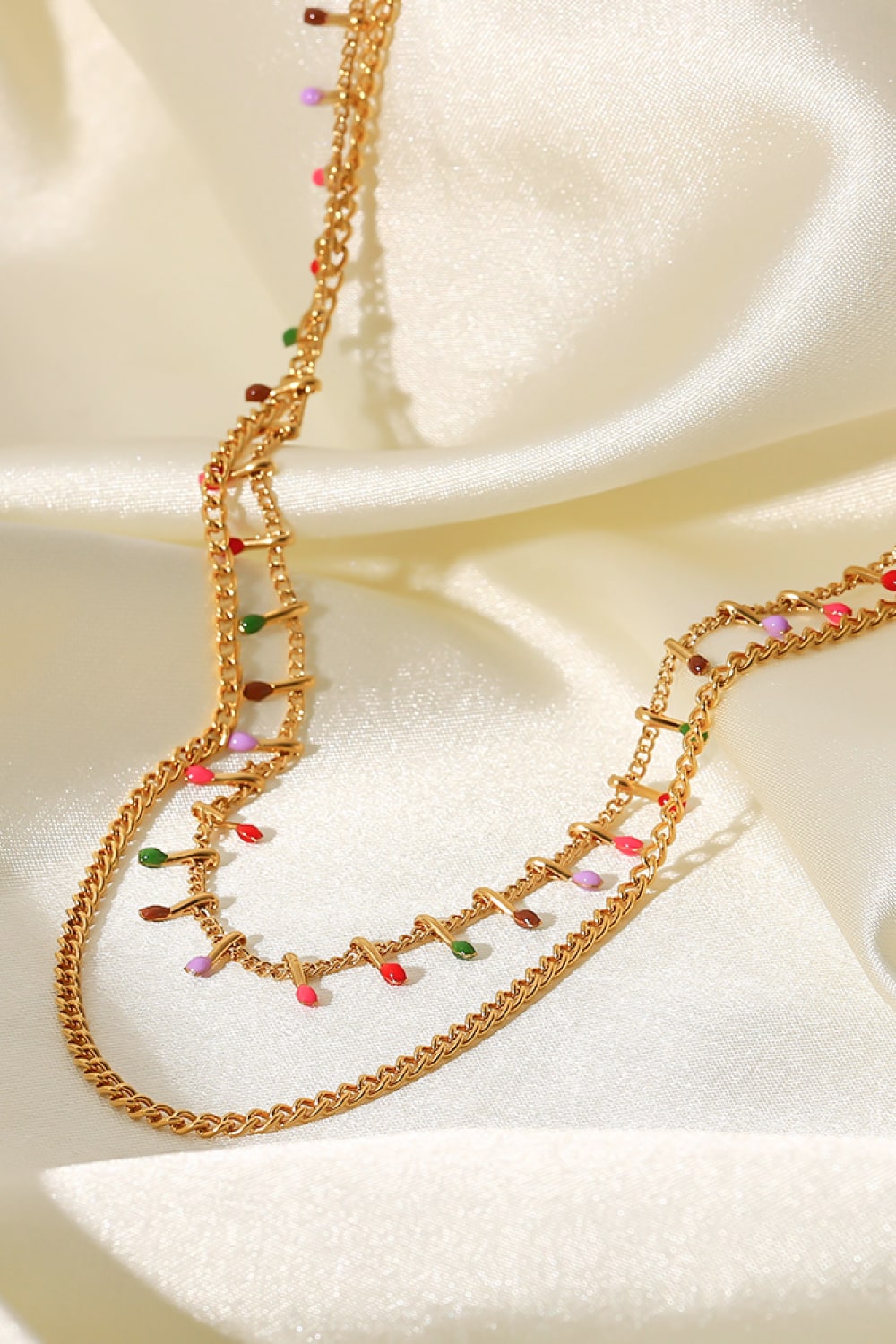 18K Gold-Plated Double-Layered Stainless Steel Necklace - AllIn Computer