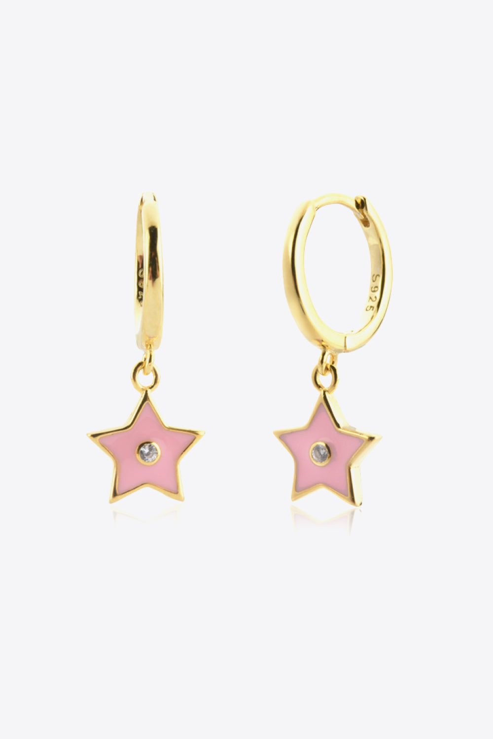 Zircon 925 Sterling Silver Star Drop Earrings - AllIn Computer