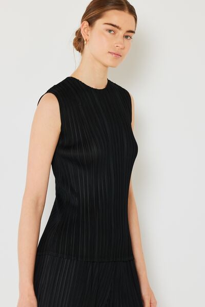 Marina West Swim Pleated Sleeveless Crewneck Tank - AllIn Computer