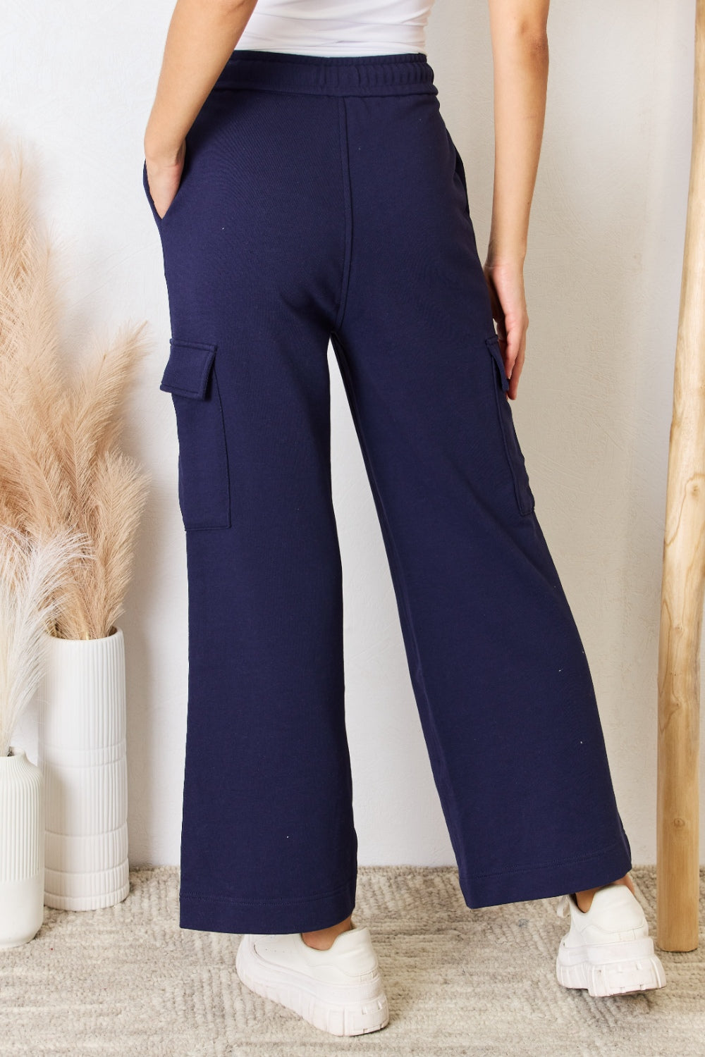 RISEN Drawstring Relaxed Cargo Wide Leg Pants - AllIn Computer