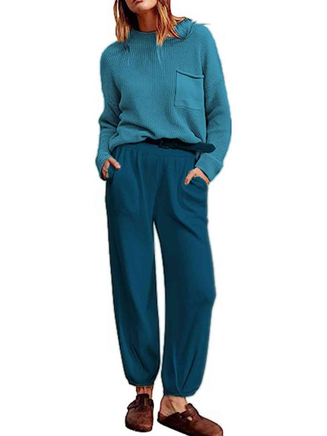 Knit Top and Joggers Set - AllIn Computer