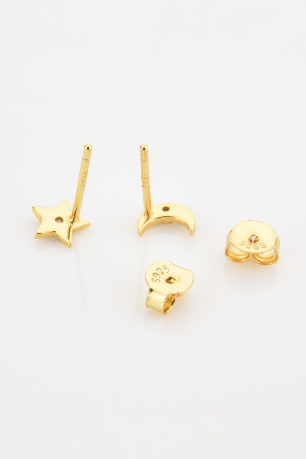 Star and Moon Zircon Mismatched Earrings - AllIn Computer