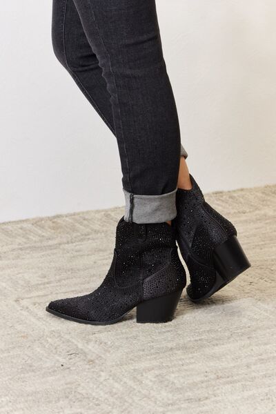 East Lion Corp Rhinestone Ankle Cowboy Boots - AllIn Computer