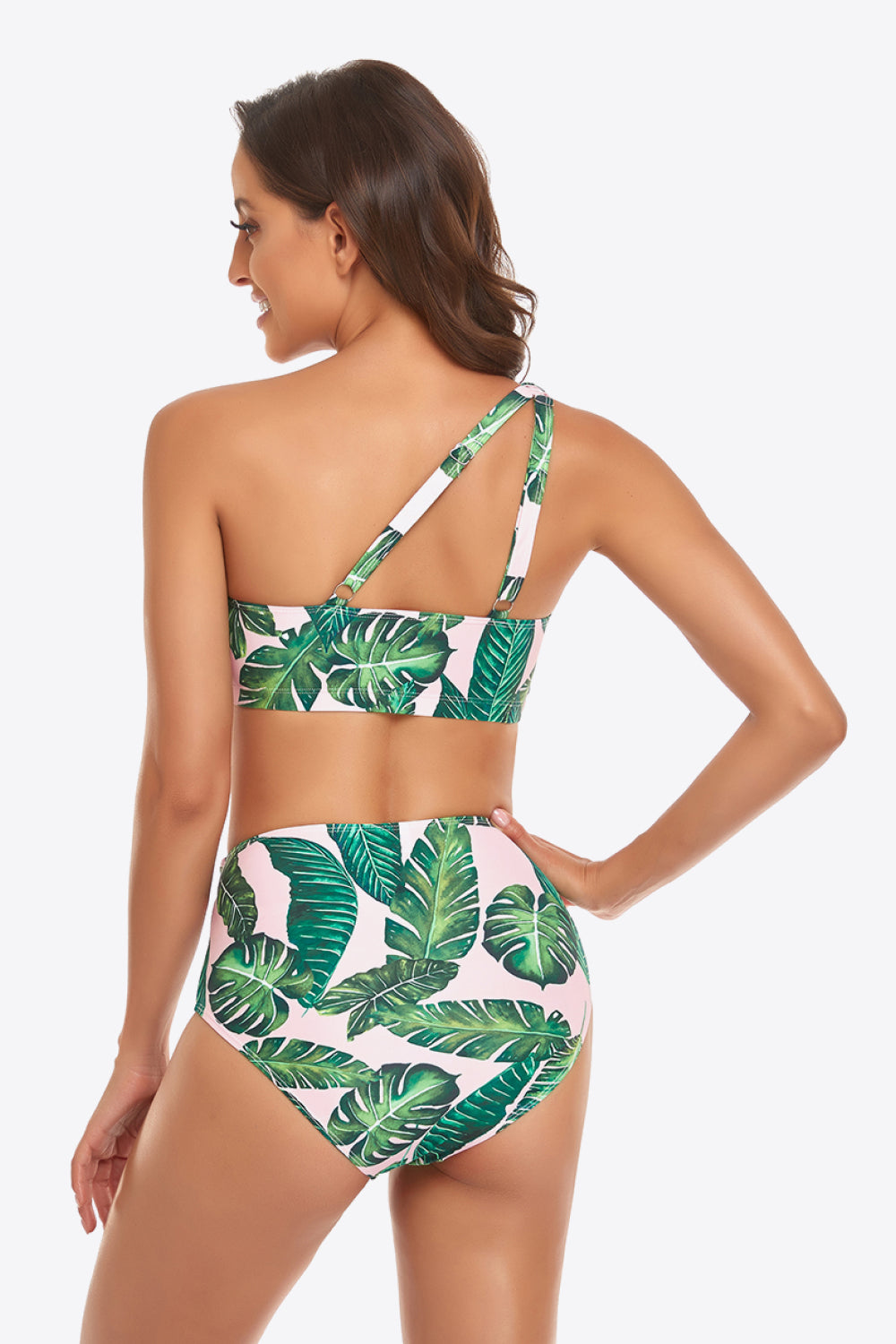 Ruffled One-Shoulder Buckled Bikini Set - AllIn Computer
