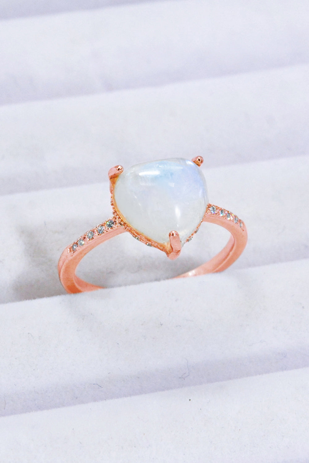 Heart-Shaped Natural Moonstone Ring - AllIn Computer