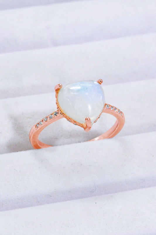 Heart-Shaped Natural Moonstone Ring - AllIn Computer