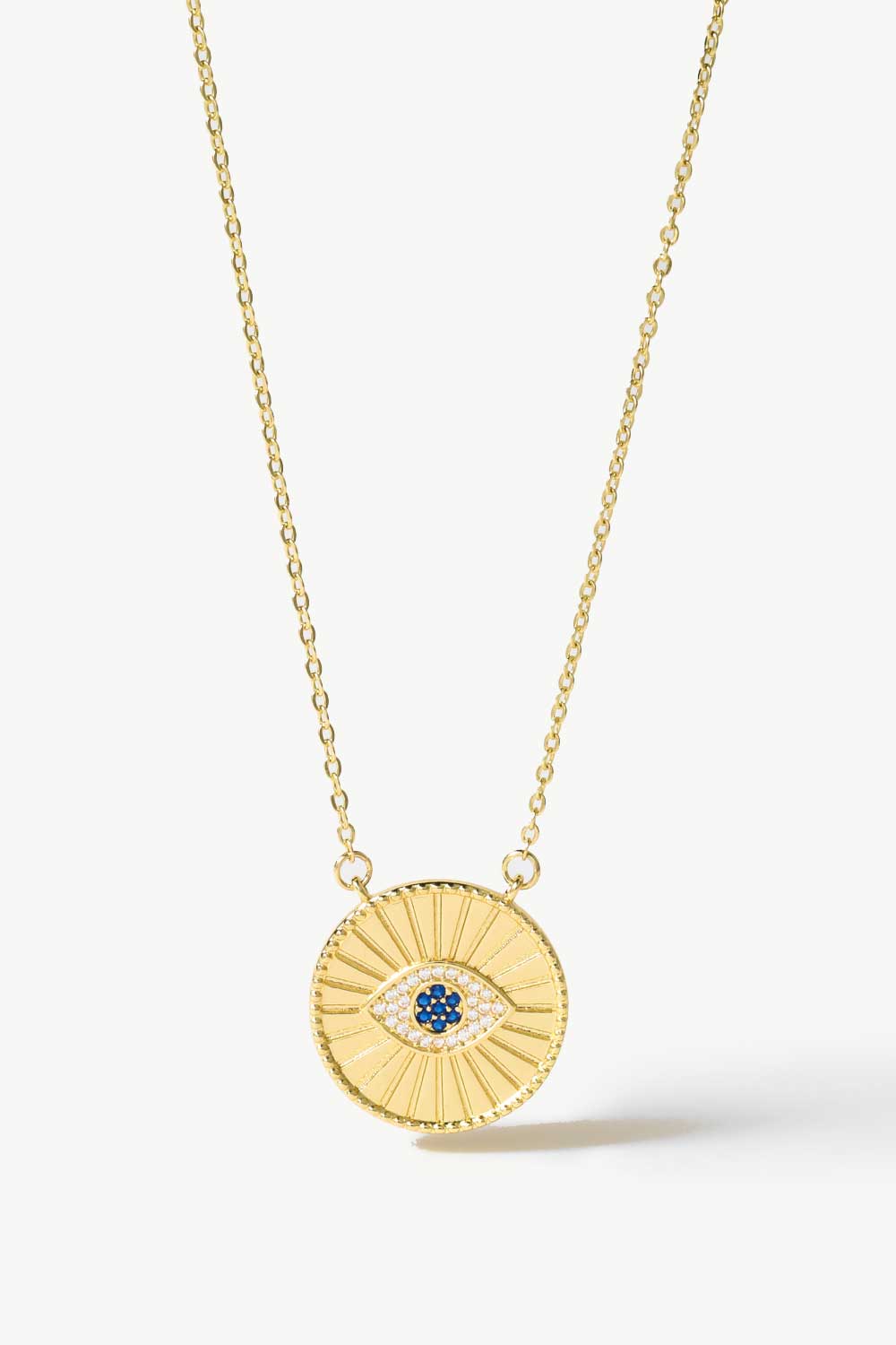 Rhinestone Evil Eye Pendant Necklace - AllIn Computer