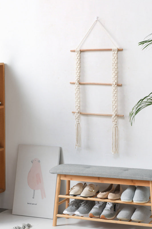 Macrame Hanging Wall Ladder Piece - AllIn Computer