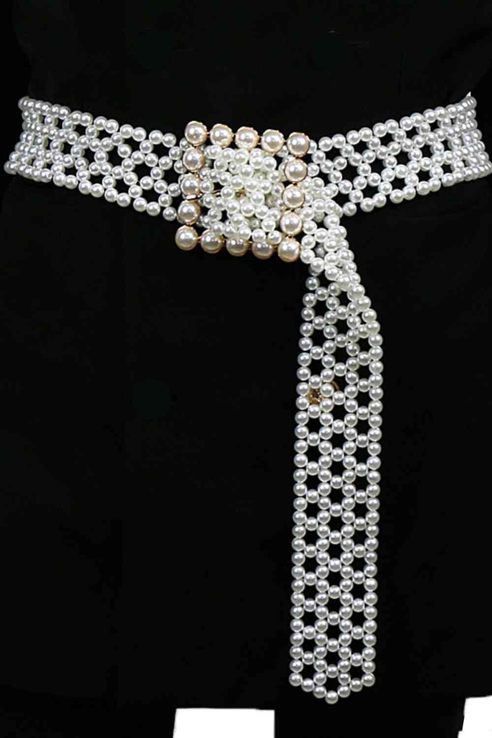 Alloy Buckle Pearl Belt - AllIn Computer