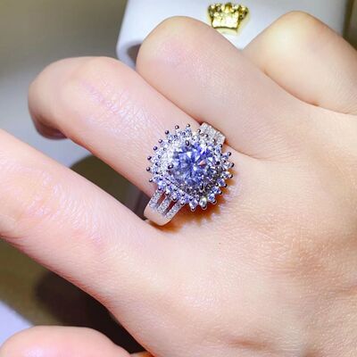 2 Carat Moissanite 925 Sterling Silver Ring - AllIn Computer