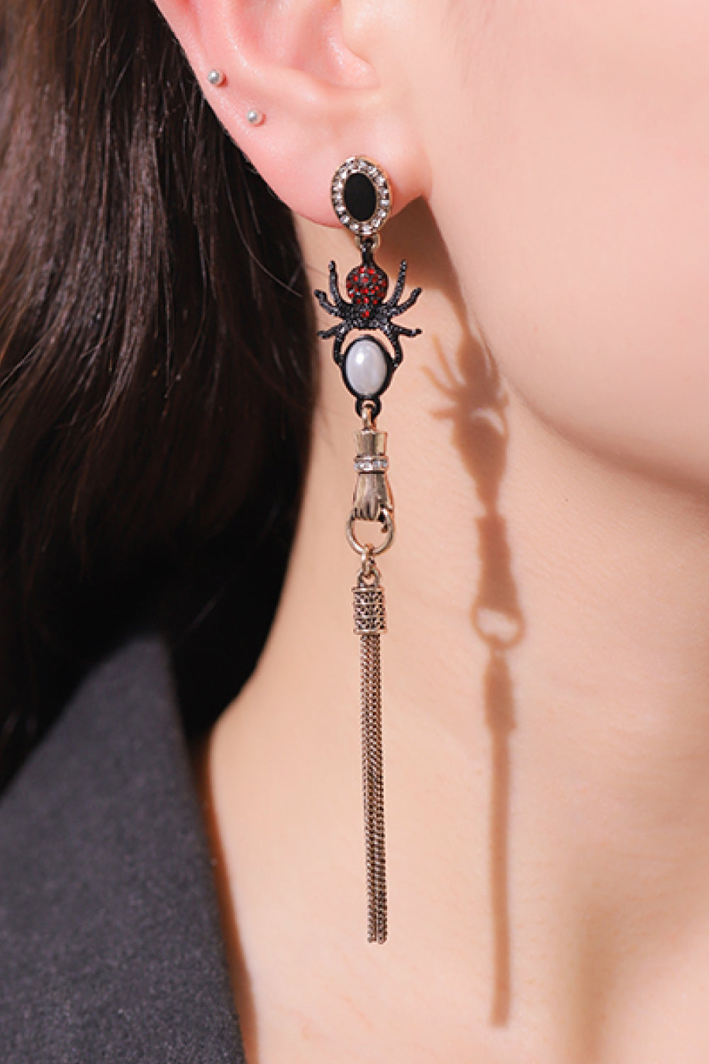 18K Gold-Plated Spider Drop Earrings - AllIn Computer