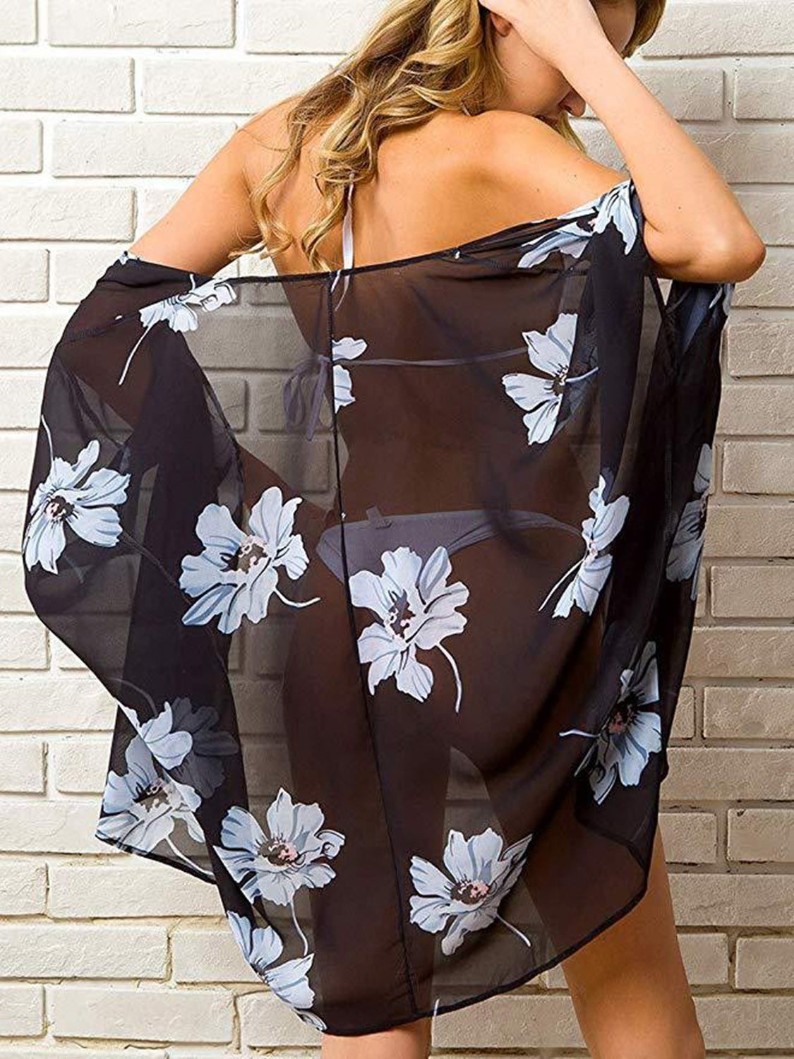 Open Front Half Sleeve Cover-Up - AllIn Computer