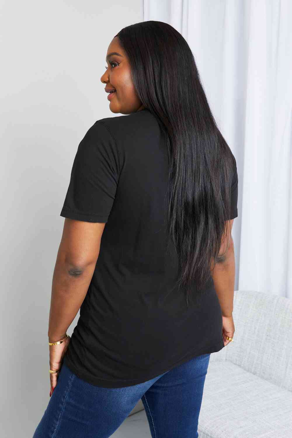 mineB Full Size Graphic Round Neck Tee Shirt - AllIn Computer