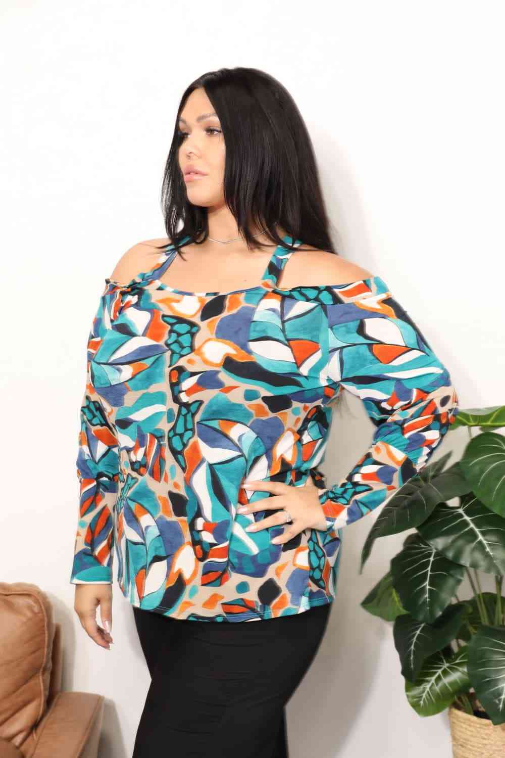 Sew In Love  Full Size High Neck Off Shoulder Criss Cross Top - AllIn Computer