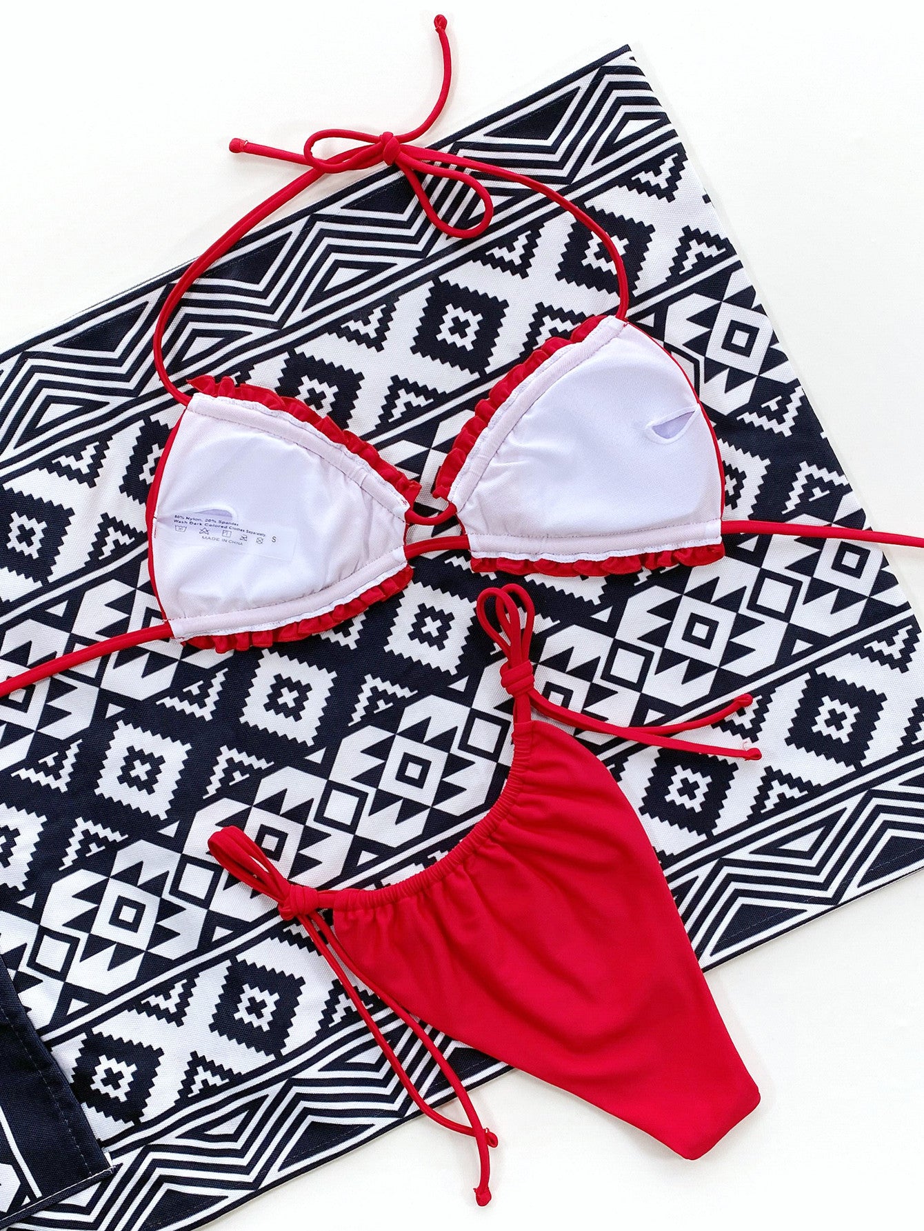 Frill Trill Halter Neck Bikini Set - AllIn Computer