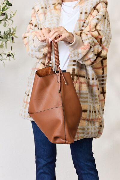 SHOMICO Vegan Leather Handbag with Pouch - AllIn Computer