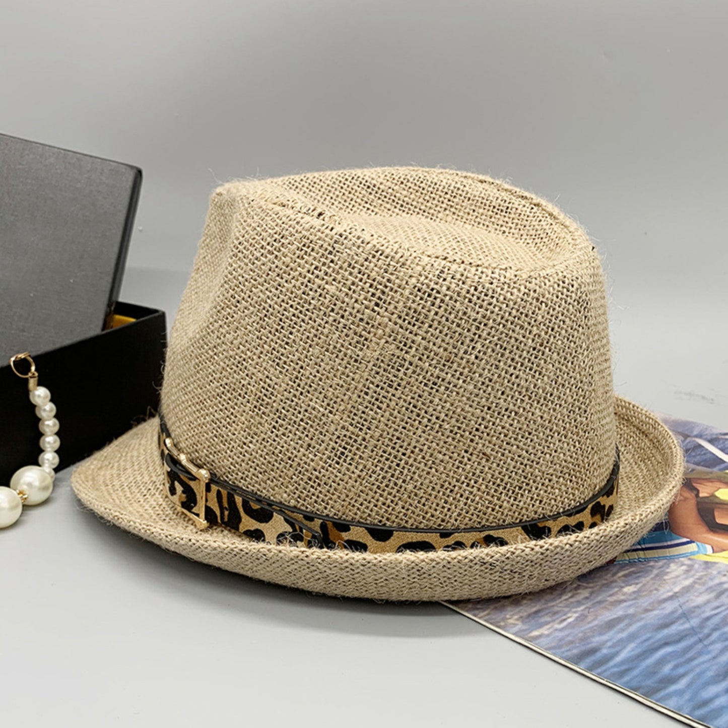 Short Brim Jute Cloth Hat - AllIn Computer