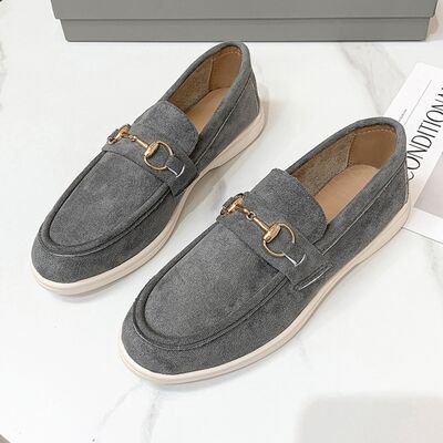 Metal Buckle Flat Sneakers - AllIn Computer