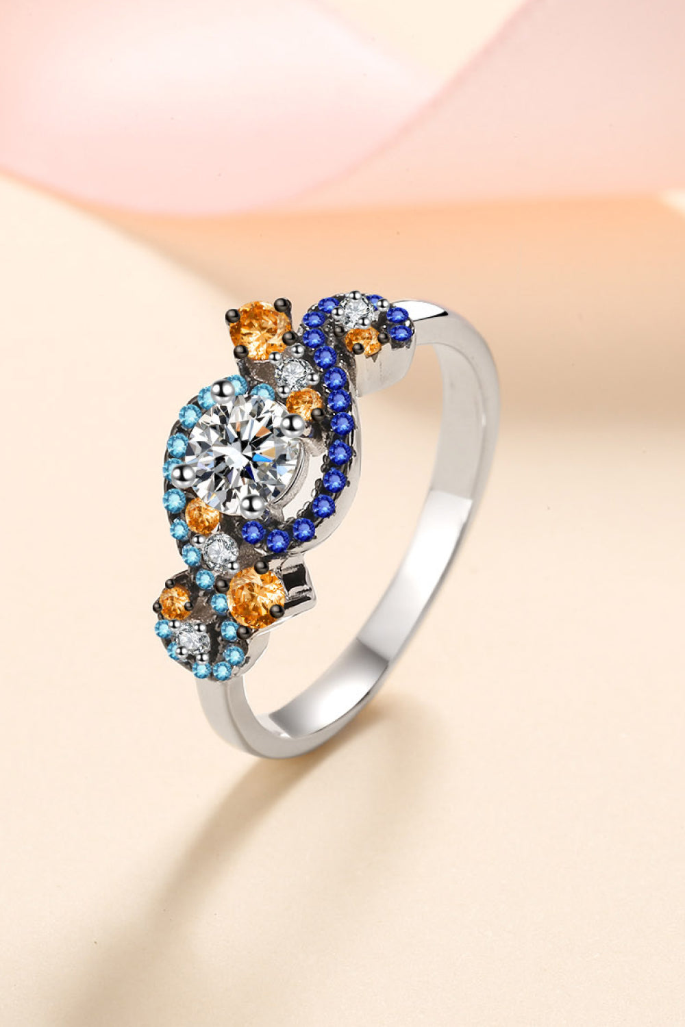 Moissanite Contrast 925 Sterling Silver Ring - AllIn Computer