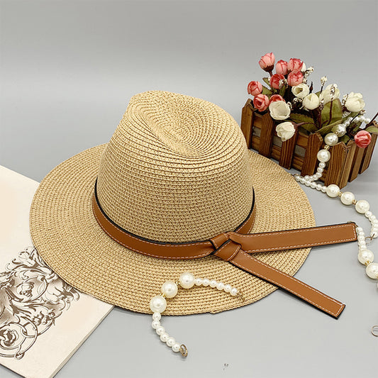 Wide Brim Paper Braided Hat - AllIn Computer