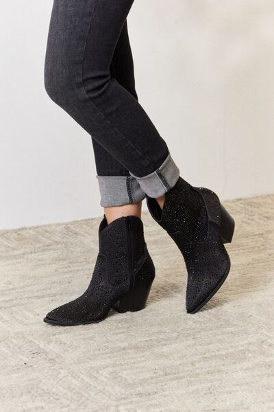 East Lion Corp Rhinestone Ankle Cowboy Boots - AllIn Computer
