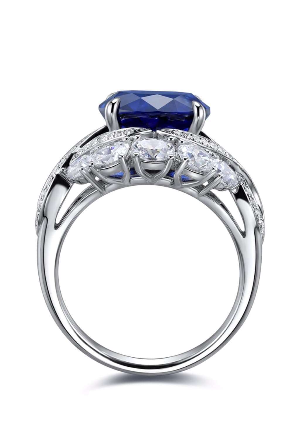 5 Carat Lab-Grown Sapphire Platinum-Plated Ring - AllIn Computer