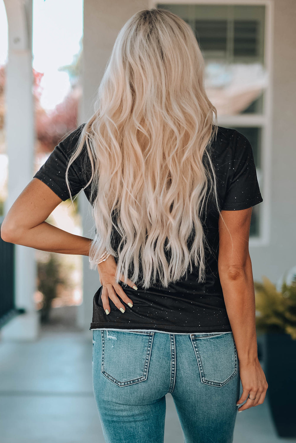 Tie-Dye Round Neck Short Sleeve T-Shirt - AllIn Computer