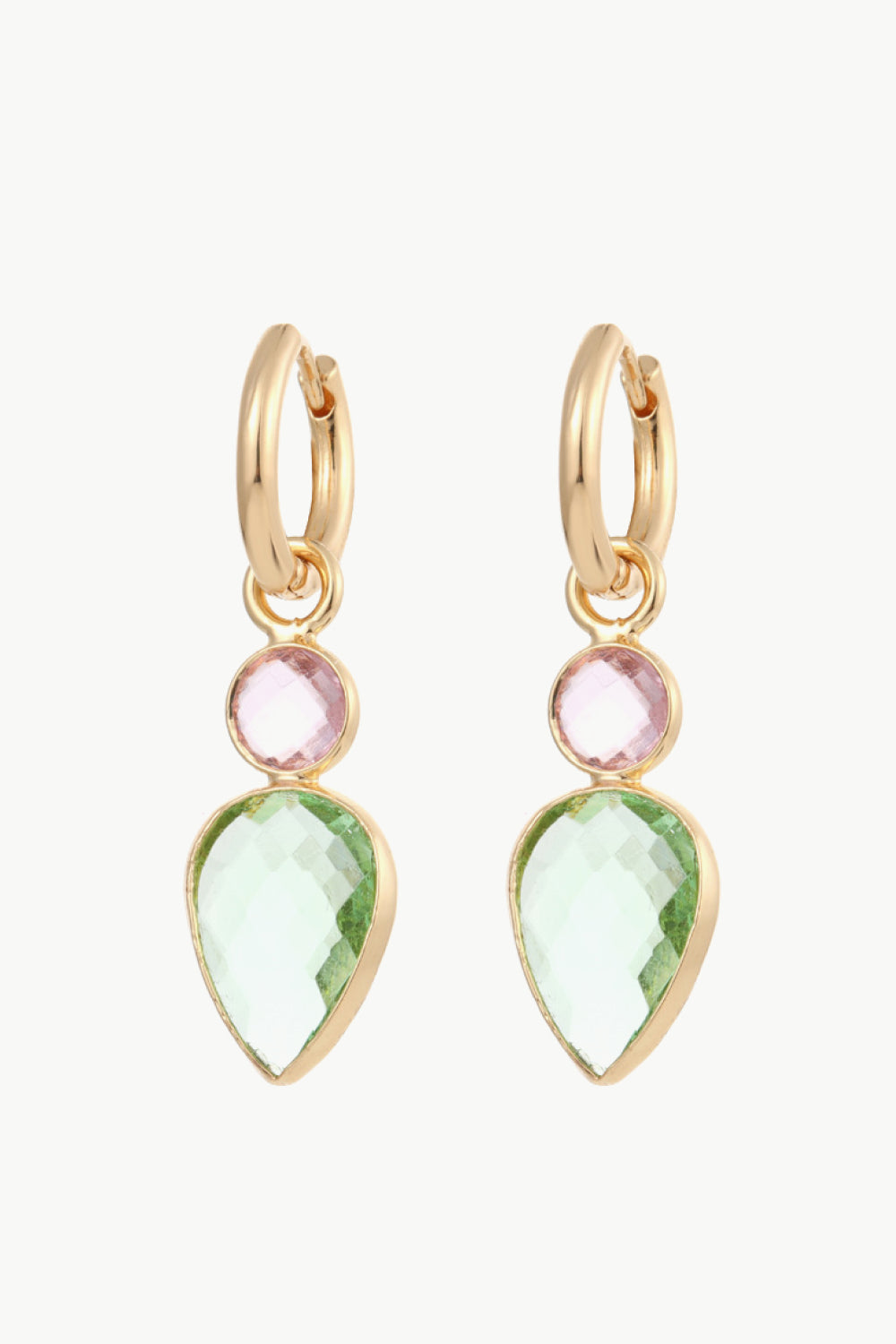 Inlaid Crystal Geometric Drop Earrings - AllIn Computer