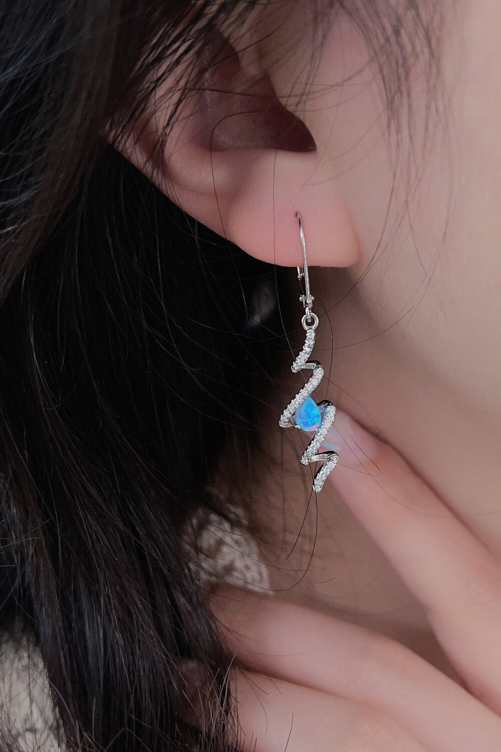 Twisted Opal Drop Earrings - AllIn Computer