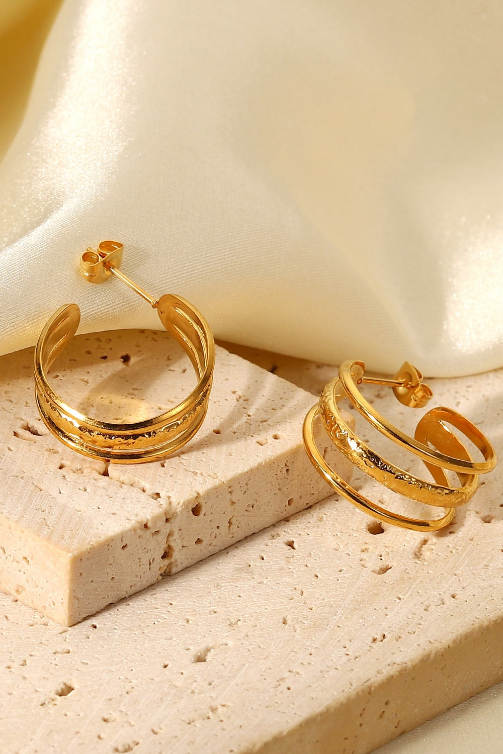 Three Is Better Than One C-Hoop Earrings - AllIn Computer