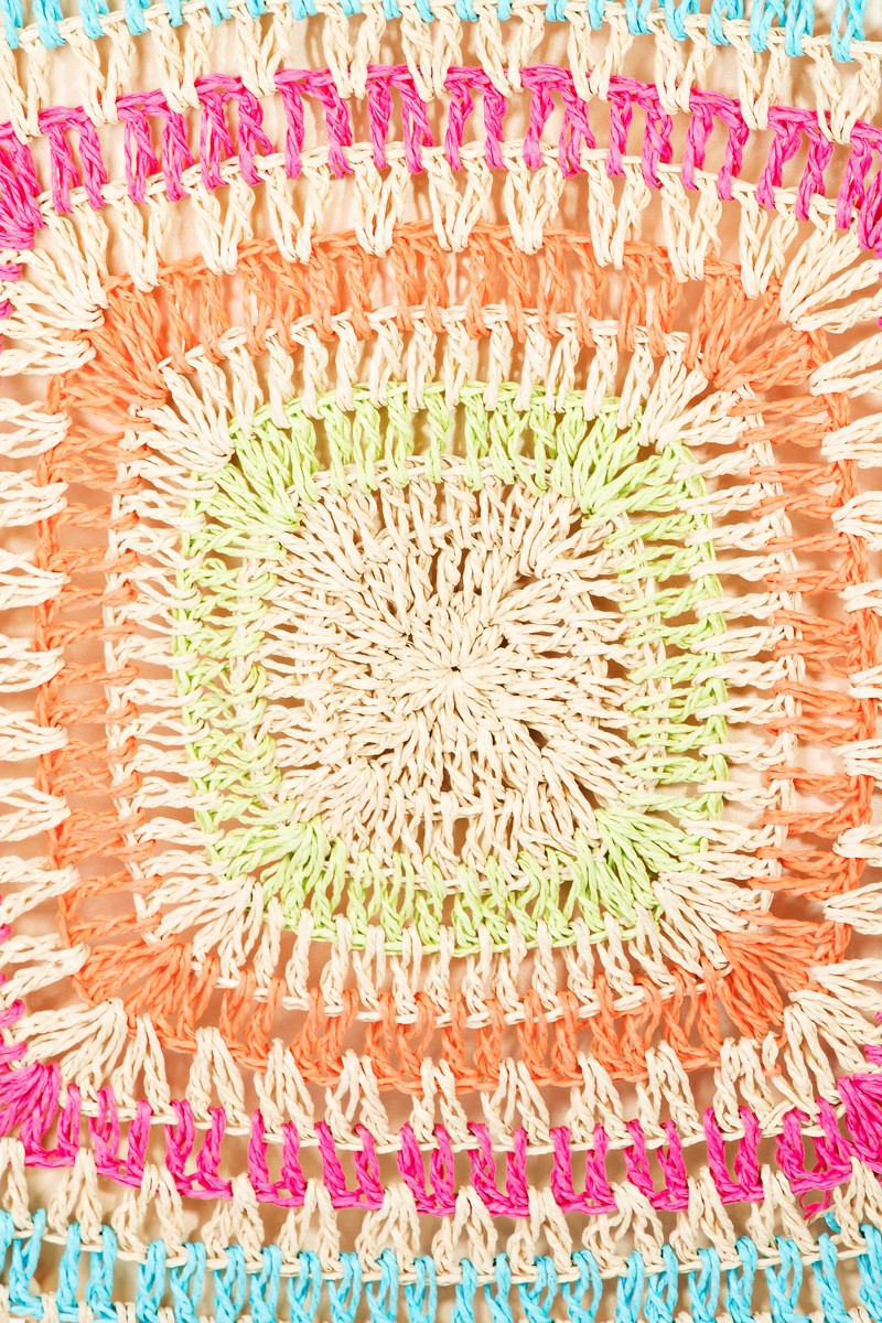 Fame Rainbow Crochet Knit Tote Bag - AllIn Computer