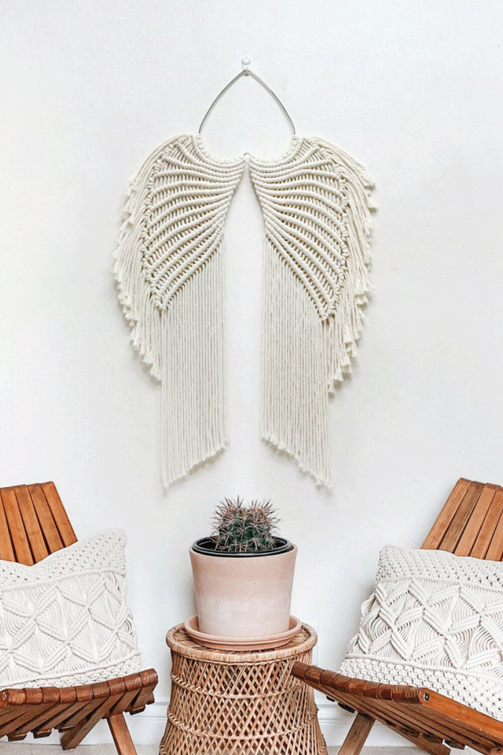 Macrame Angel Wings Hanging Wall Piece - AllIn Computer