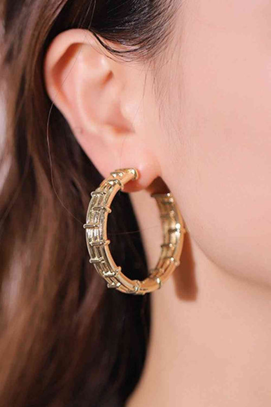 18K Gold-Plated Alloy C-Hoop Earrings - AllIn Computer