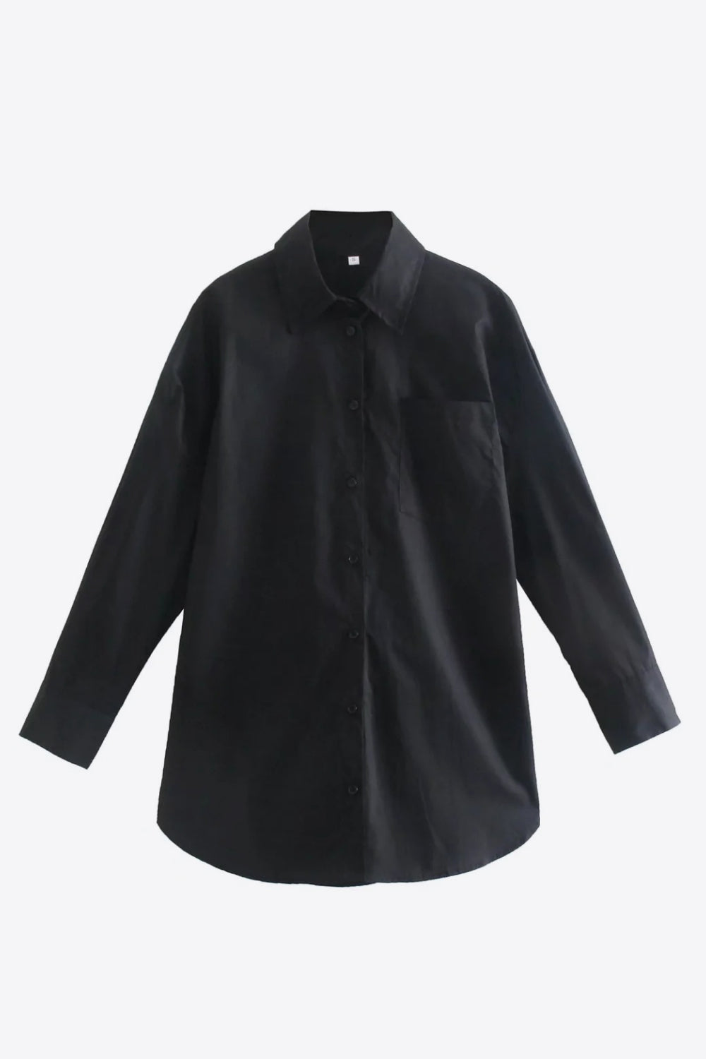 Dropped Shoulder Slit Shirt - AllIn Computer