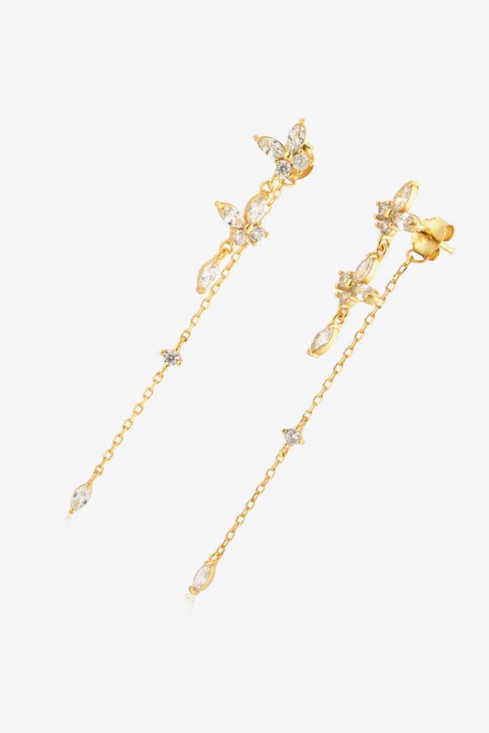 Inlaid Zircon 925 Sterling Silver Earrings - AllIn Computer