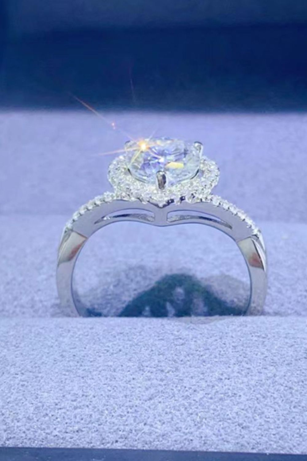 Adored 1 Carat Moissanite 925 Sterling Silver Heart Ring - AllIn Computer