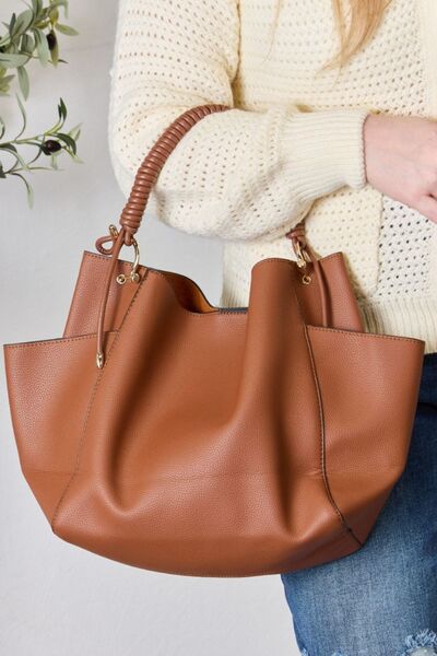 SHOMICO Faux Leather Handbag with Pouch - AllIn Computer
