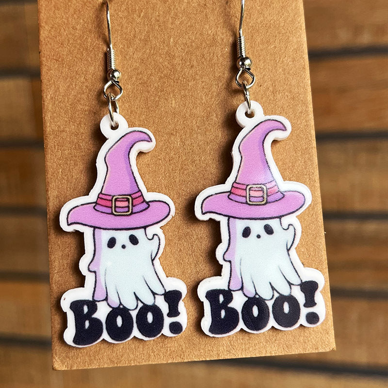 Halloween Theme Acrylic Dangle Earrings - AllIn Computer