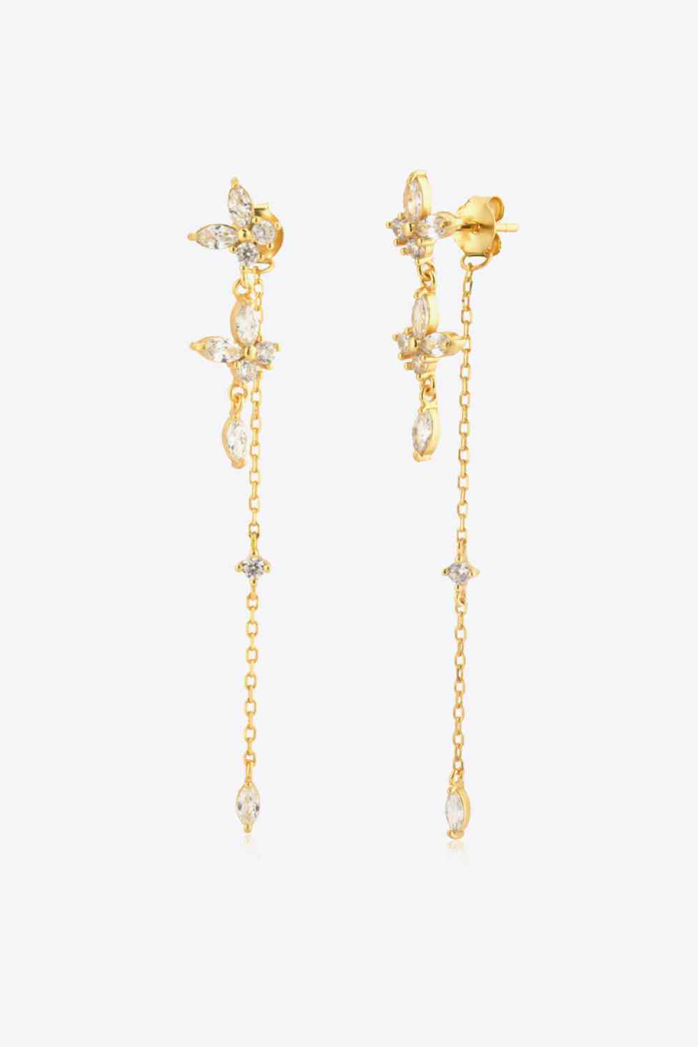 Inlaid Zircon 925 Sterling Silver Earrings - AllIn Computer
