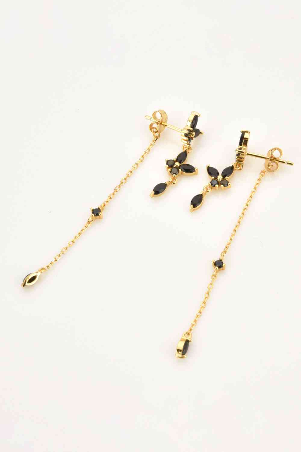 Inlaid Zircon 925 Sterling Silver Earrings - AllIn Computer