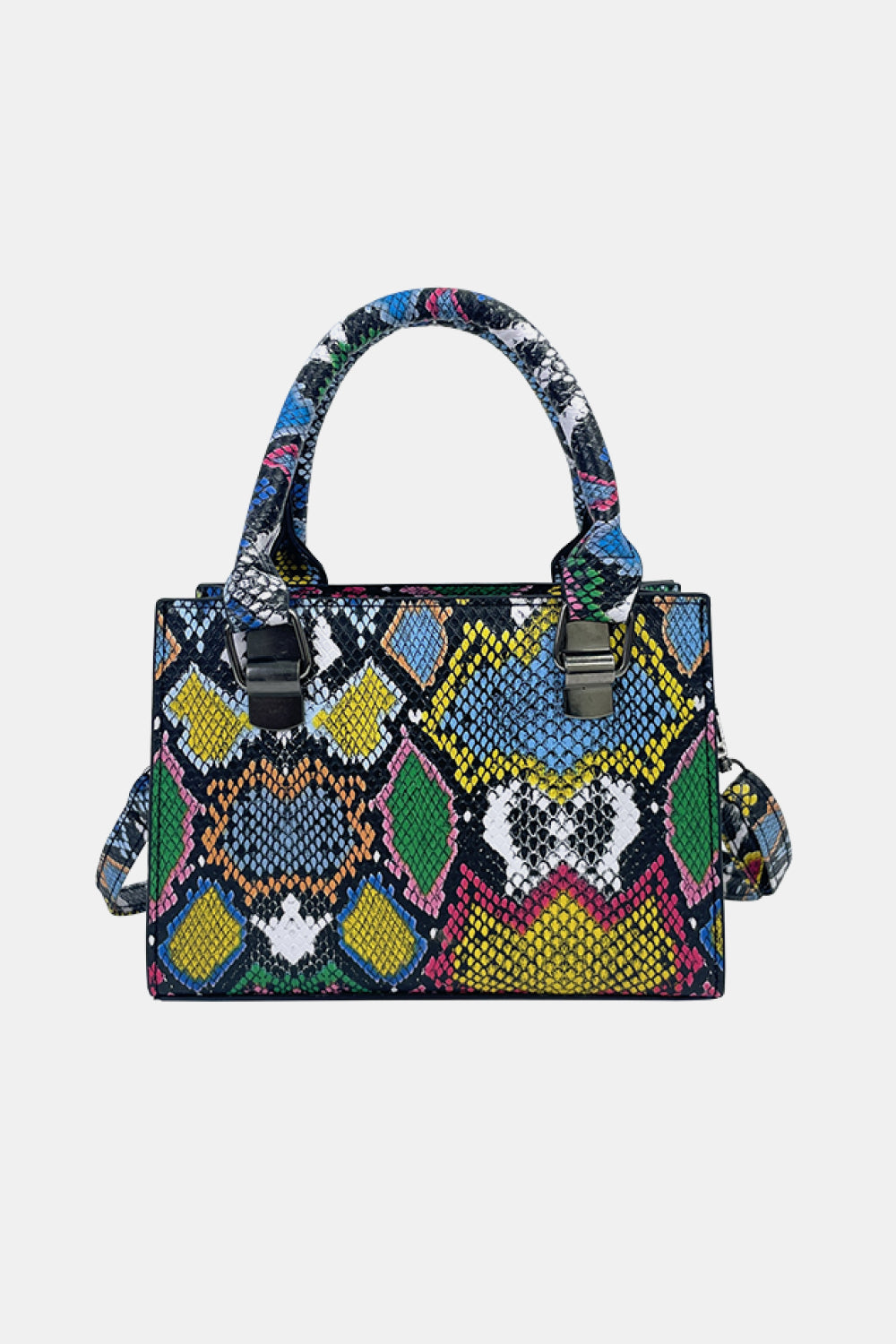 Snakeskin Print PU Leather Handbag - AllIn Computer